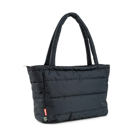 Bolso Maternal Tote acolchado con mudador portátil negro
