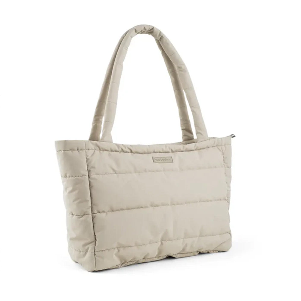 Bolso Maternal Tote acolchado con mudador portatil arena