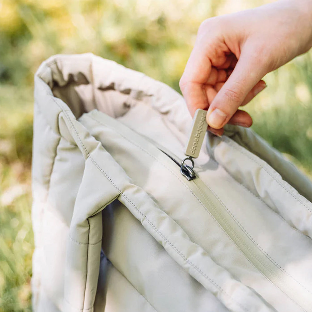 Bolso Maternal Tote acolchado con mudador portatil arena