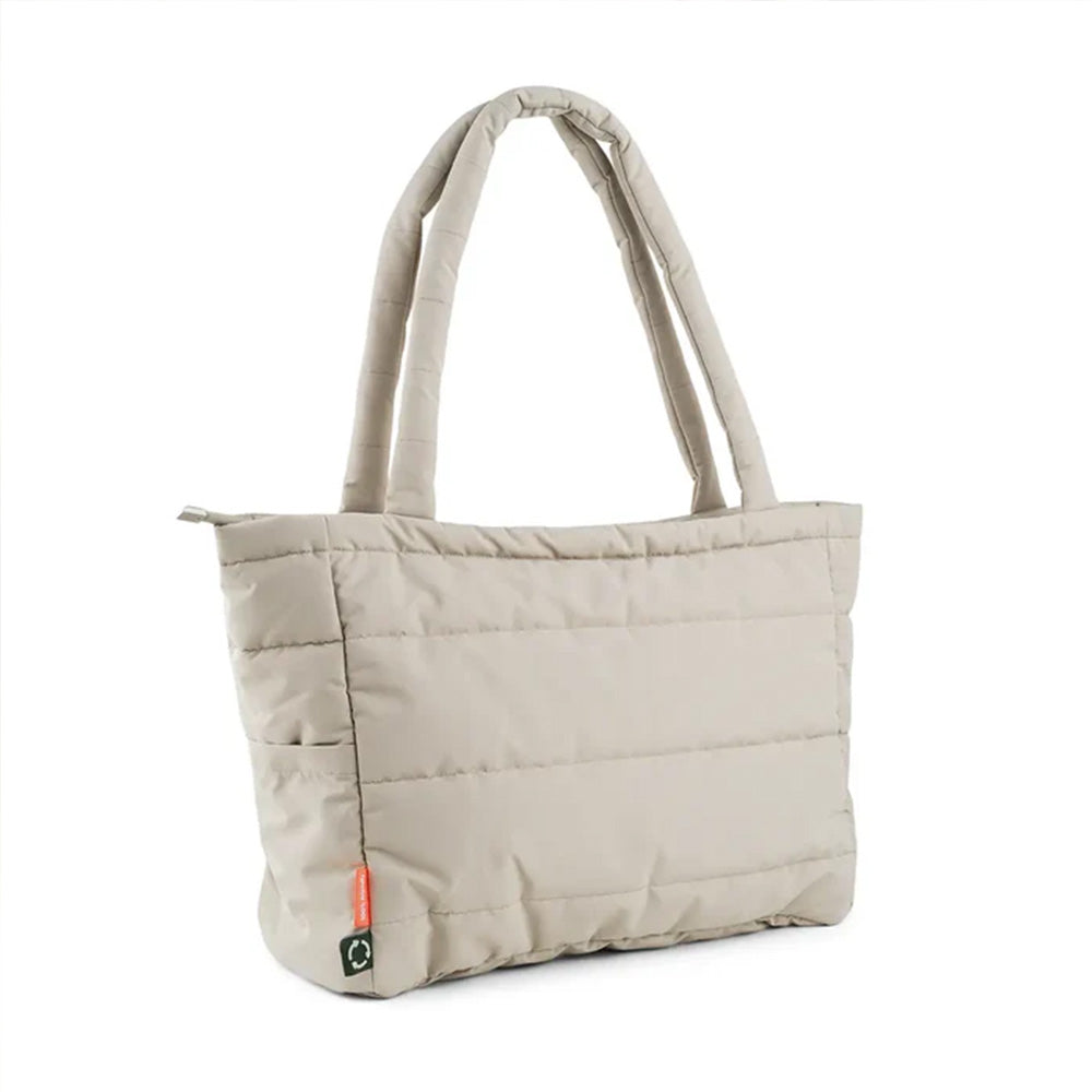Bolso Maternal Tote acolchado con mudador portatil arena