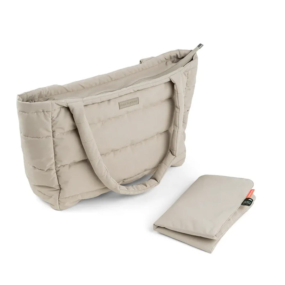 Bolso Maternal Tote acolchado con mudador portatil arena