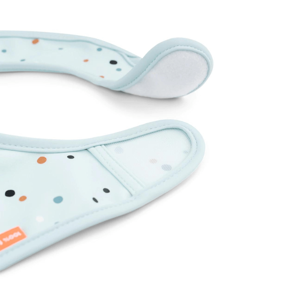 Set de 2 Baberos con velcro Elphee azul