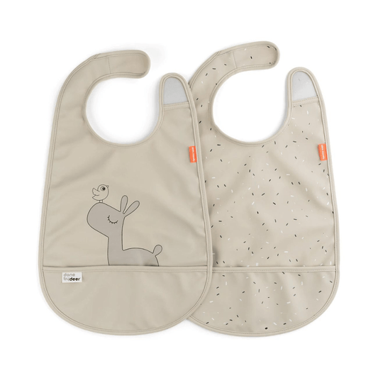 Set de 2 Baberos con velcro Lalee arena