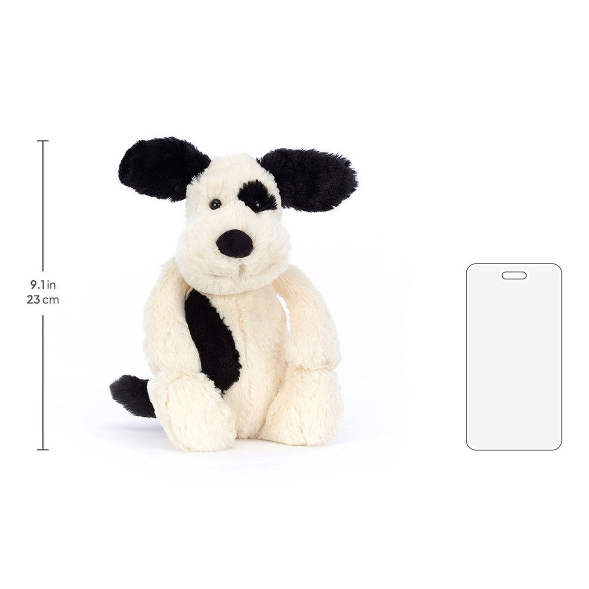 Peluche Perro Blanco y Negro Mediano Jellycat
