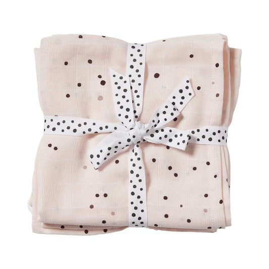 PacSet 2 muselinas pequeñas Dreamy Dots rosa