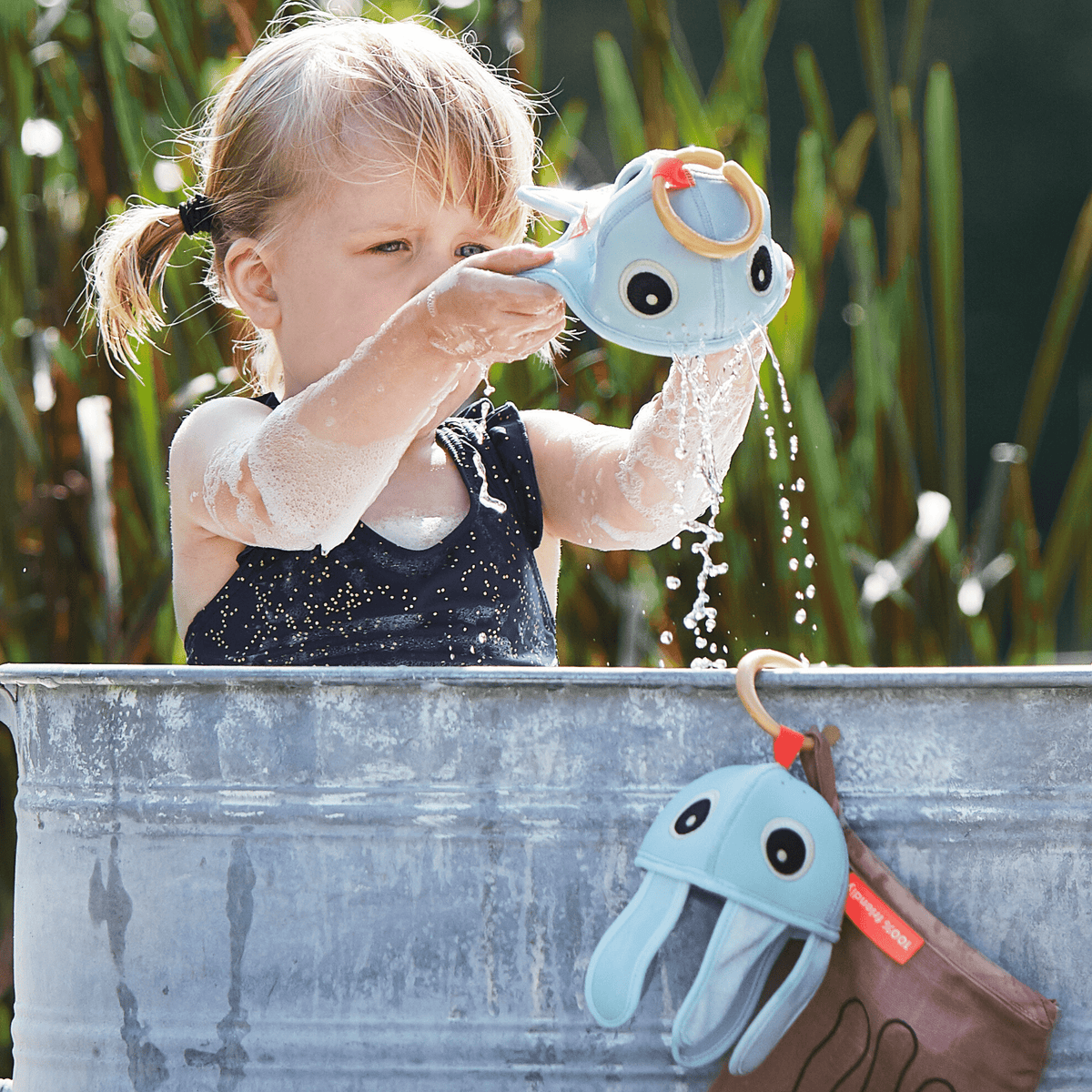 Juguete de actividades para el baño Wally azul