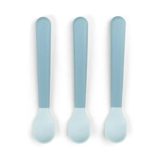 Set Foodie de 3 cucharas de fácil agarre para bebés azul