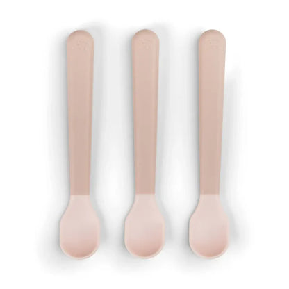 Set Foodie de 3 cucharas de fácil agarre para bebéss rosa