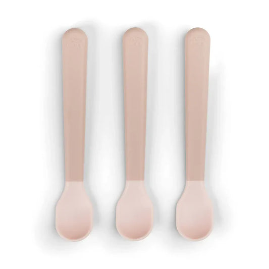Set Foodie de 3 cucharas de fácil agarre para bebéss rosa