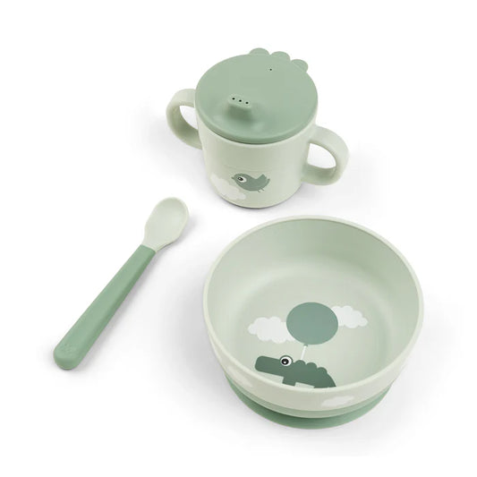 Set Primeras Comidas Happy Clouds Verde