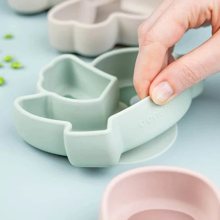 Plato Birdee para snack stick & stay azul