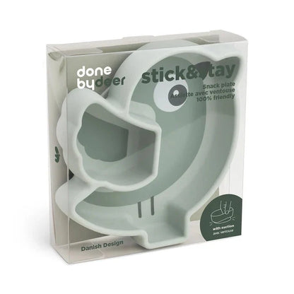 Plato Birdee para snack stick & stay verde