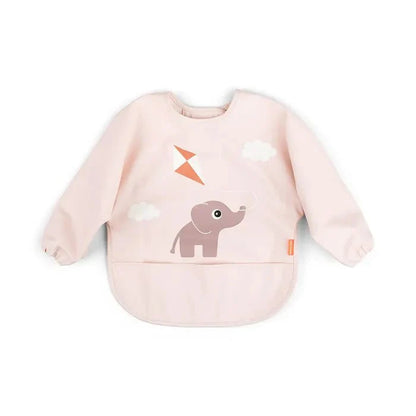 Babero grande con mangas y bolsillo Playground rosa 6-18 meses