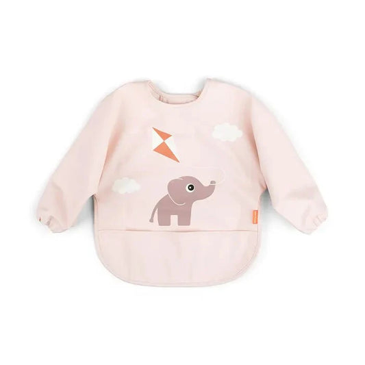 Babero grande con mangas y bolsillo Playground rosa 6-18 meses