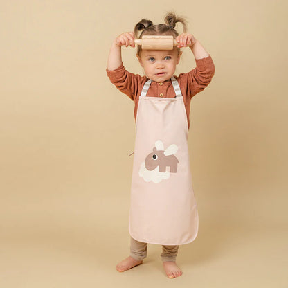Delantal impermeable para niños Happy Clouds rosa