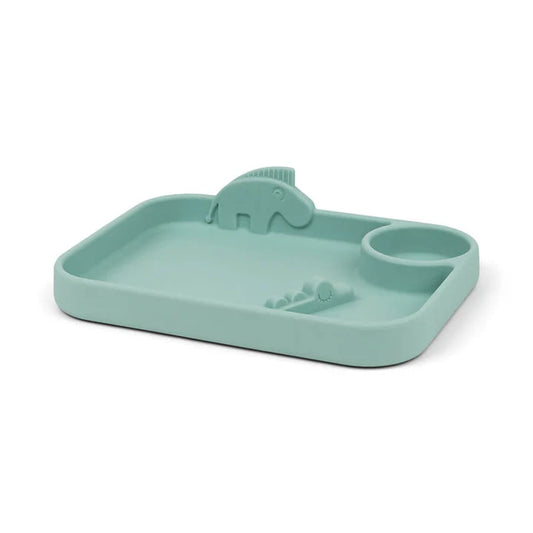 Plato con compartimientos Peekaboo Deer Friends Azul