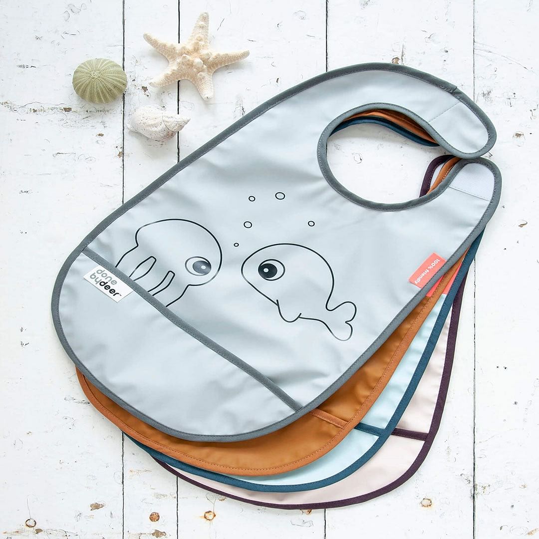 Babero con velcro Sea Friends Azul