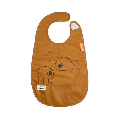 Babero con velcro Sea Friends Mostaza