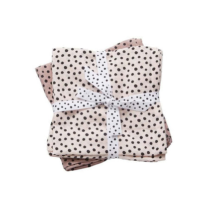 Set 2 Mantas Muselina Grande Happy Dots Rosa