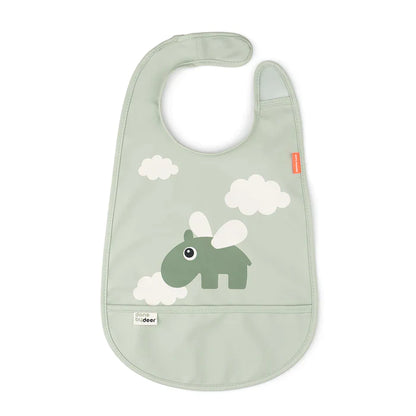 Babero con velcro Happy Clouds Verde